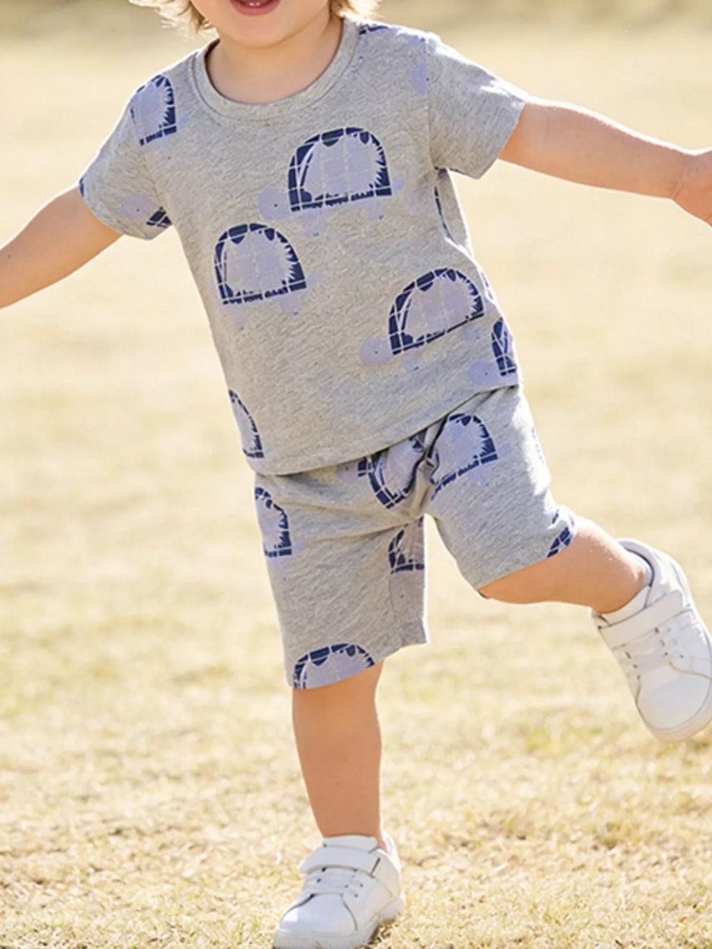 Children's Turtle Print Tee and Shorts Set