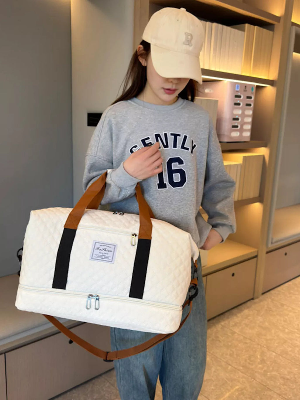 Quilted Travel Duffel Bag