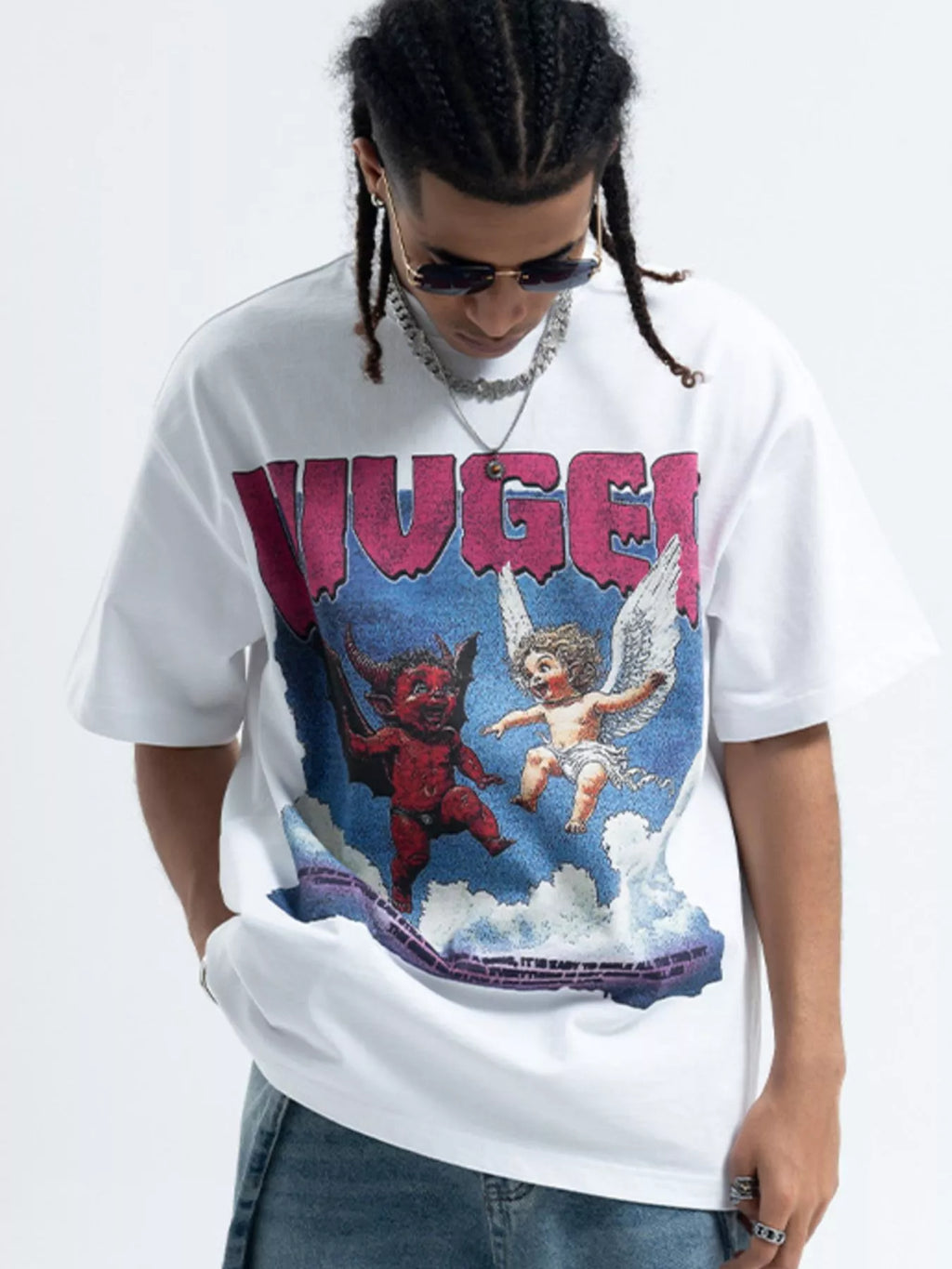 Men's Graphic Round Neck Short Sleeve T-Shirt