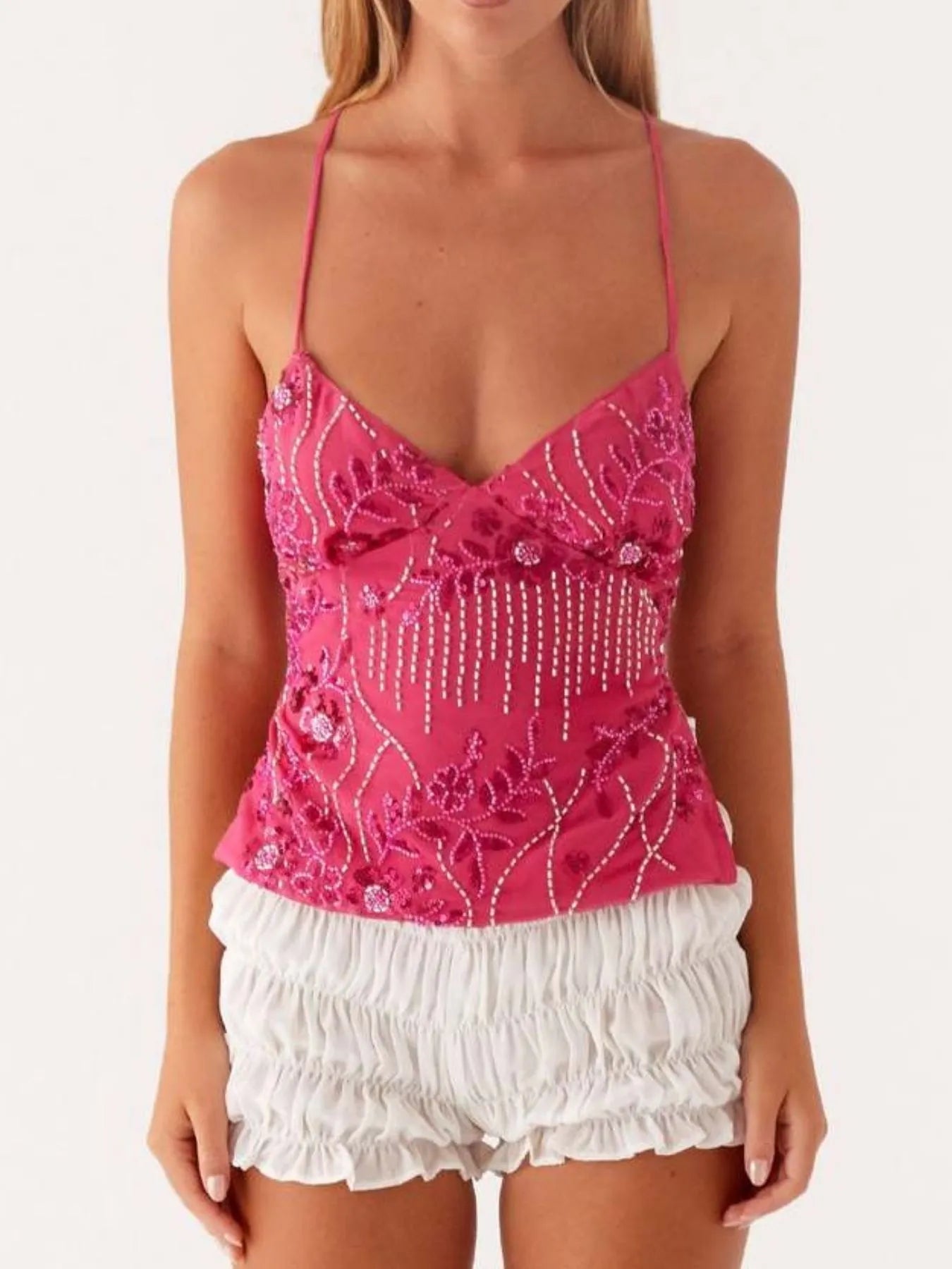 Crisscross Back V-Neck Cami