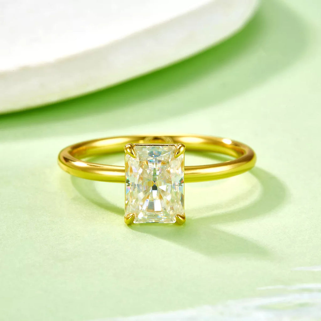2 Carat Moissanite Rectangle Ring