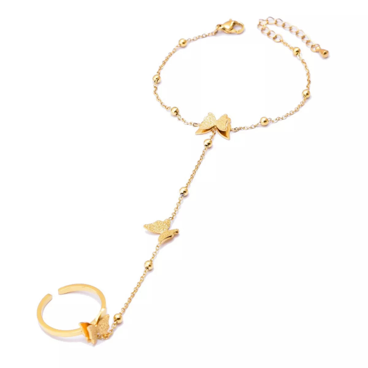 Butterfly Charm Finger Bracelet