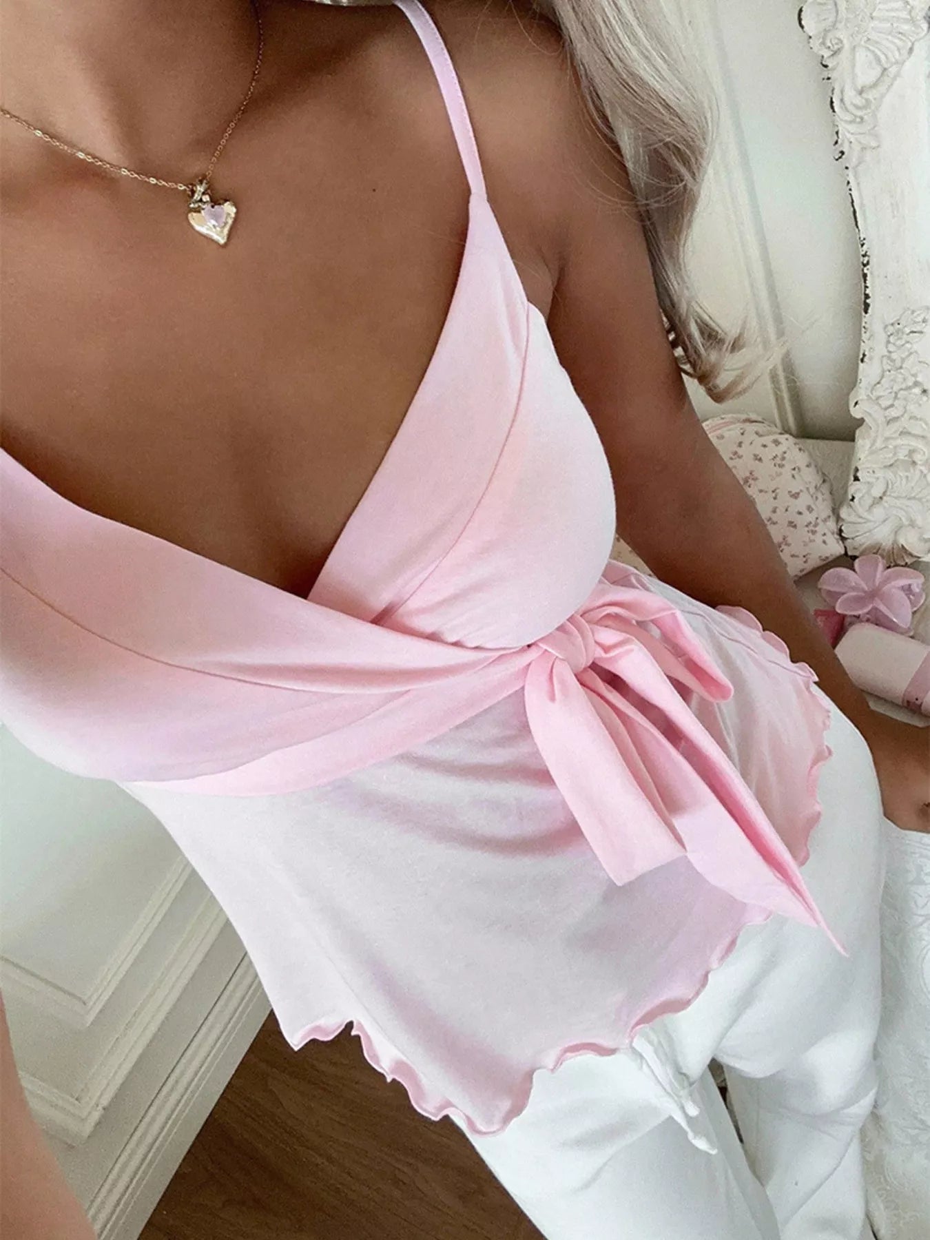 Wrap Tie Surplice Cami