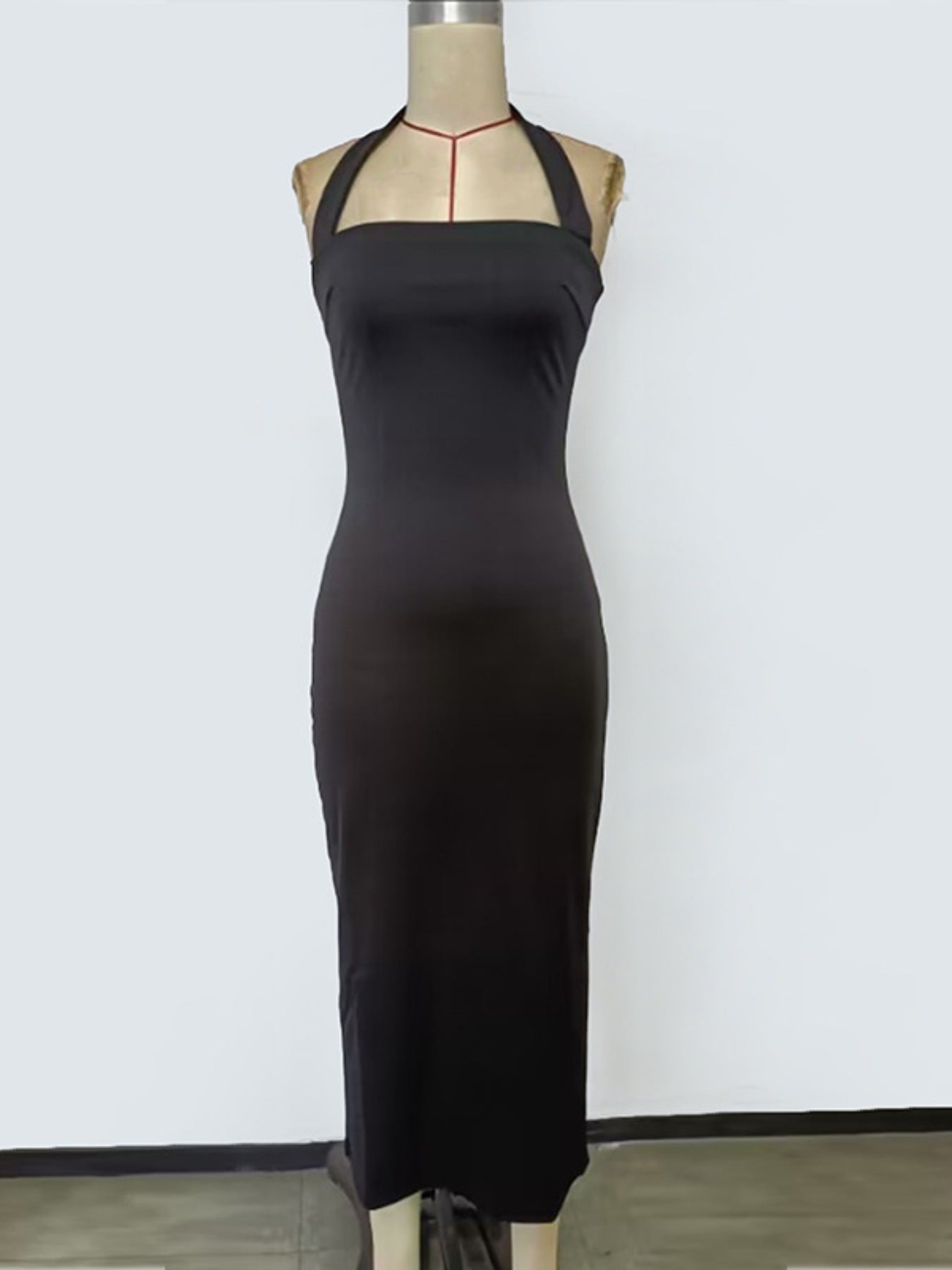 Halter Neck Bodycon Midi Dress