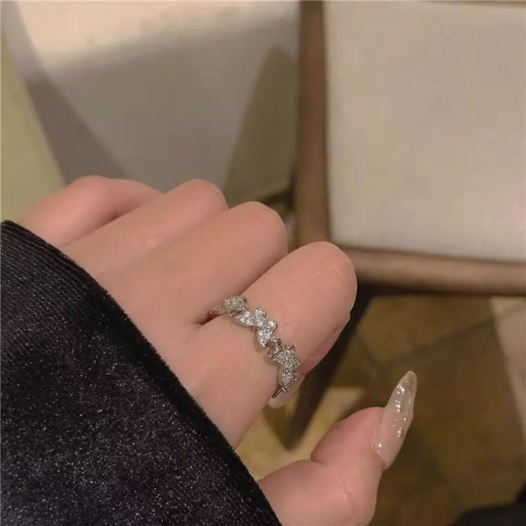 925 Sterling Silver Butterfly Open Ring