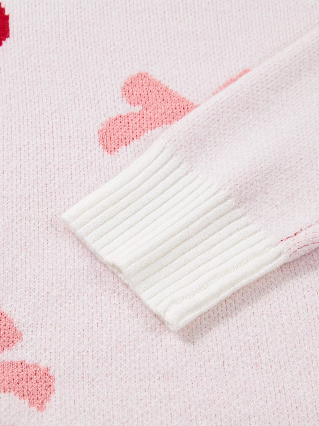 Cherry Pattern Drop Shoulder Sweater