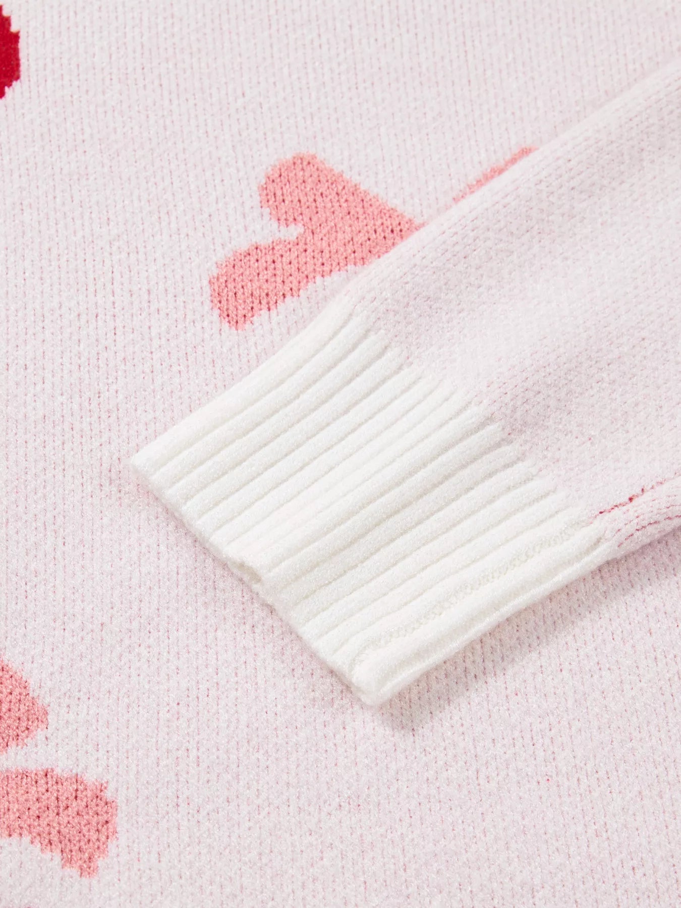 Cherry Pattern Drop Shoulder Sweater