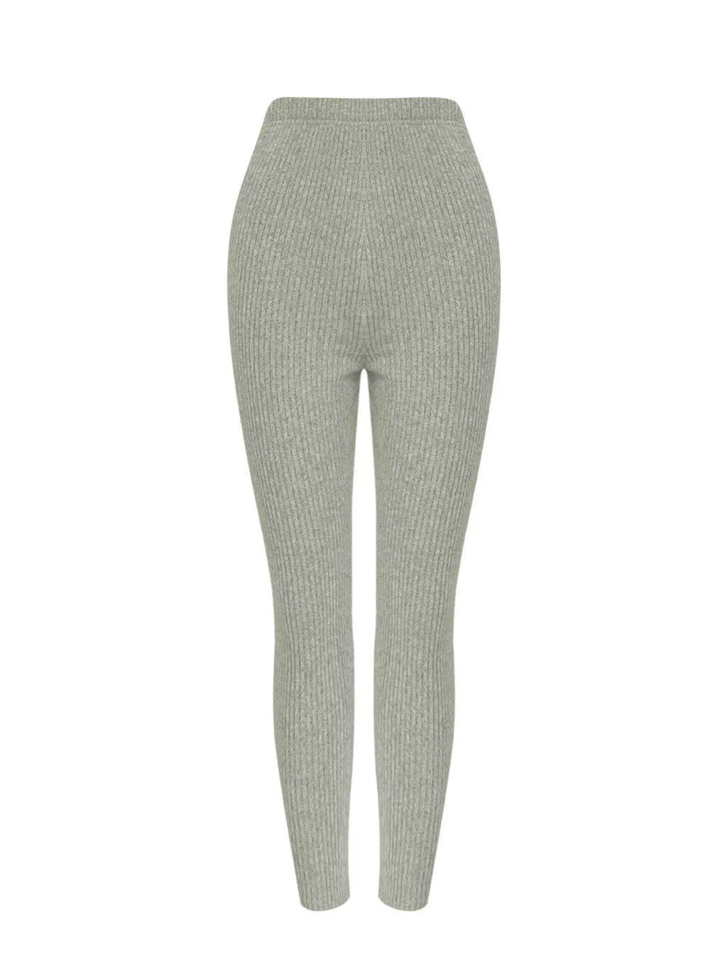 Ribbed Knit Long Sleeve Top and Pants Set