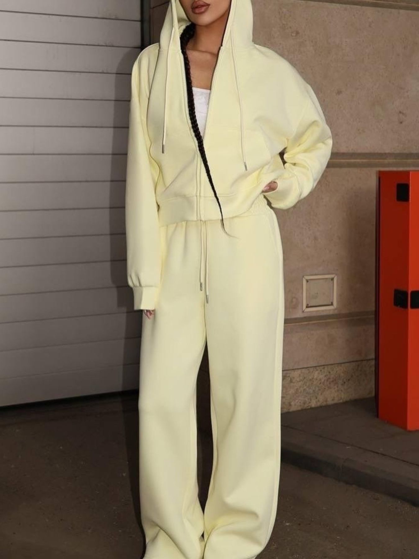 Zip-Up Hoodie and Sweatpants Set