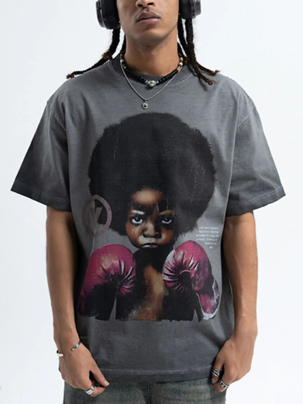 Men's Graphic Round Neck Short Sleeve T-Shirt