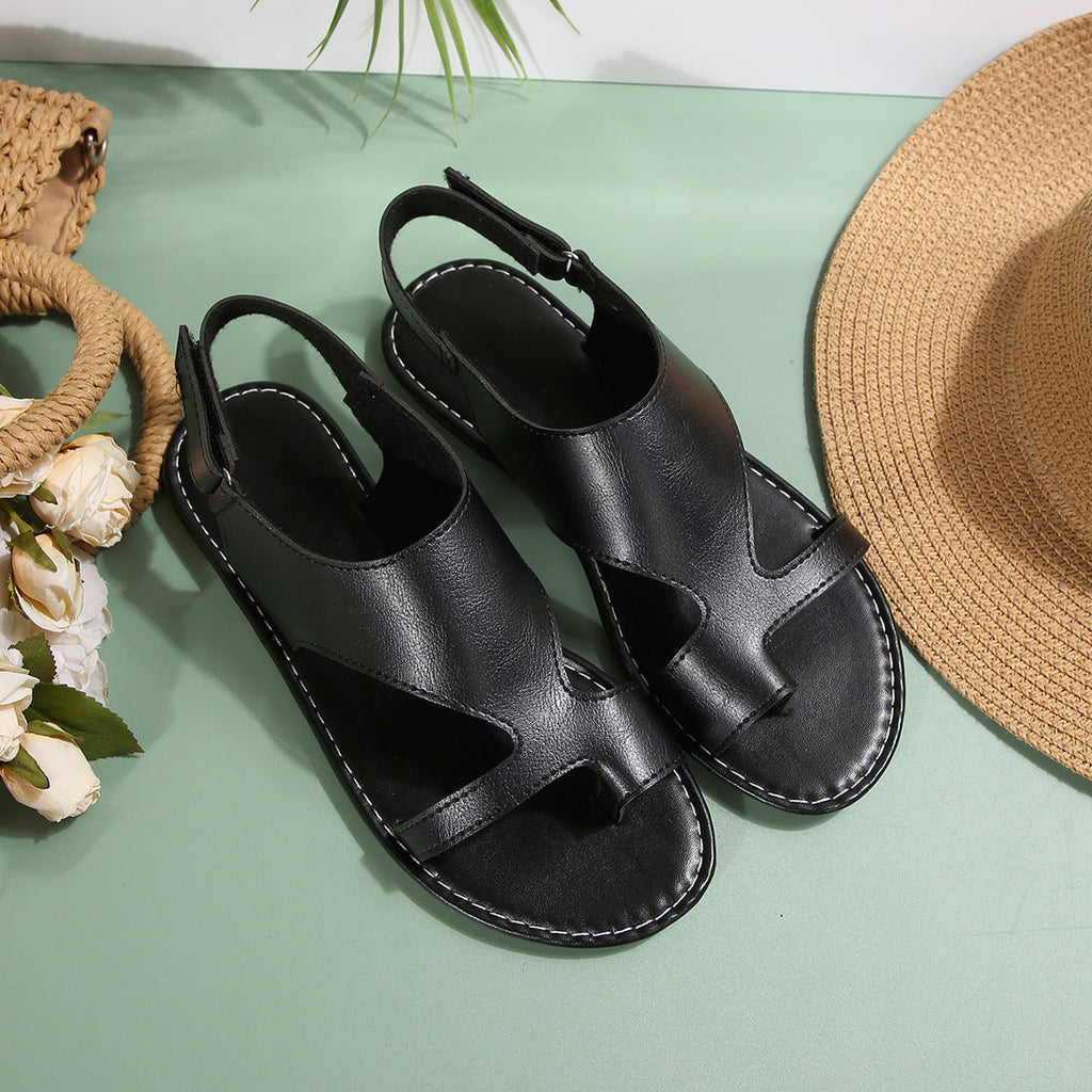 Toe Loop Ankle Strap Sandals