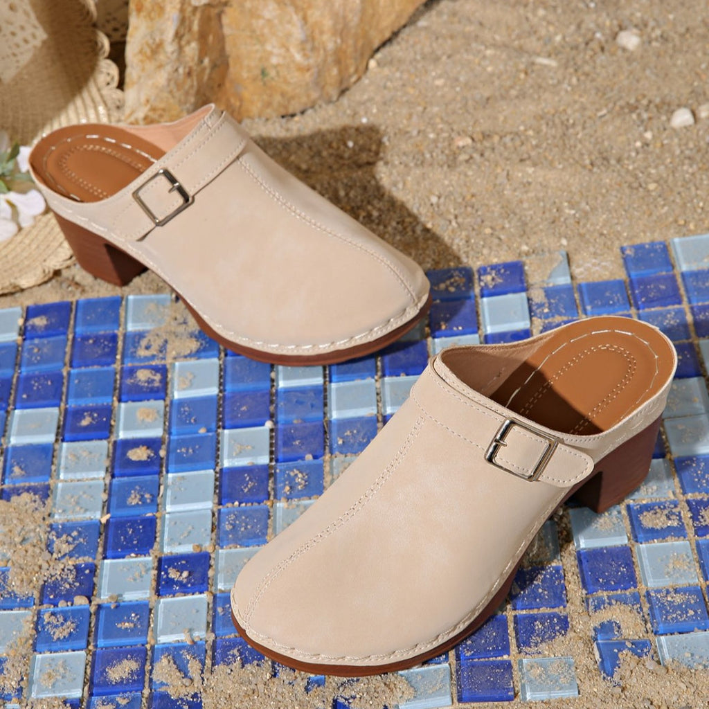 Round Toe Platform Slip-Ons