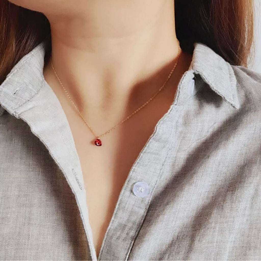 925 Sterling Silver Zircon Heart Necklace