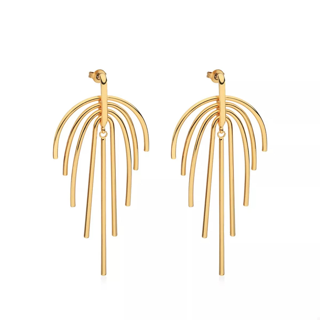 18K Gold-Plated Geometric Earrings