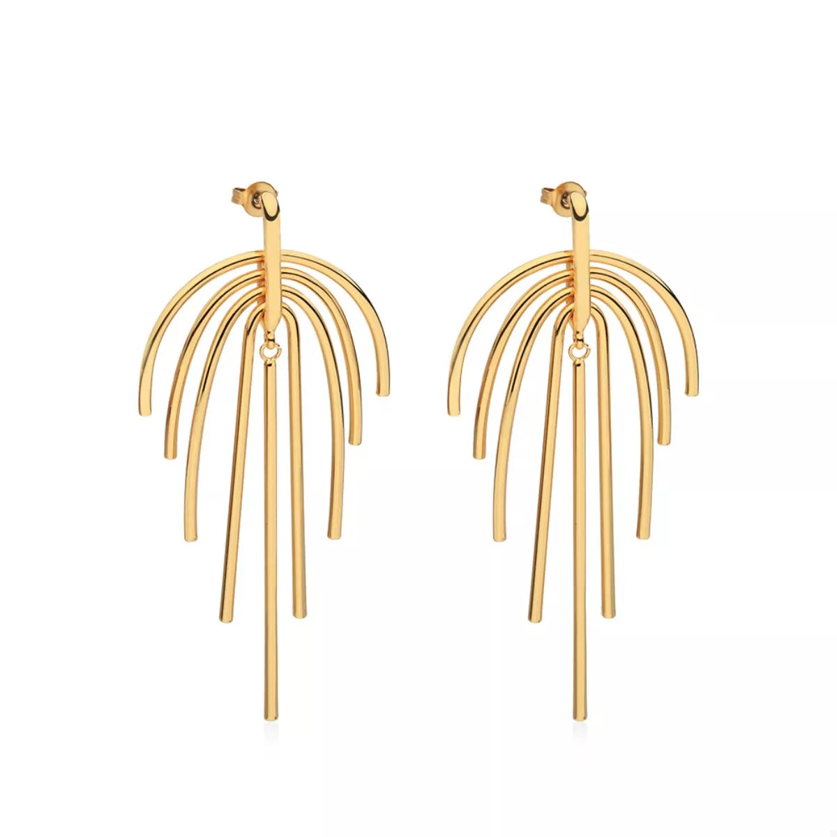 18K Gold-Plated Geometric Earrings