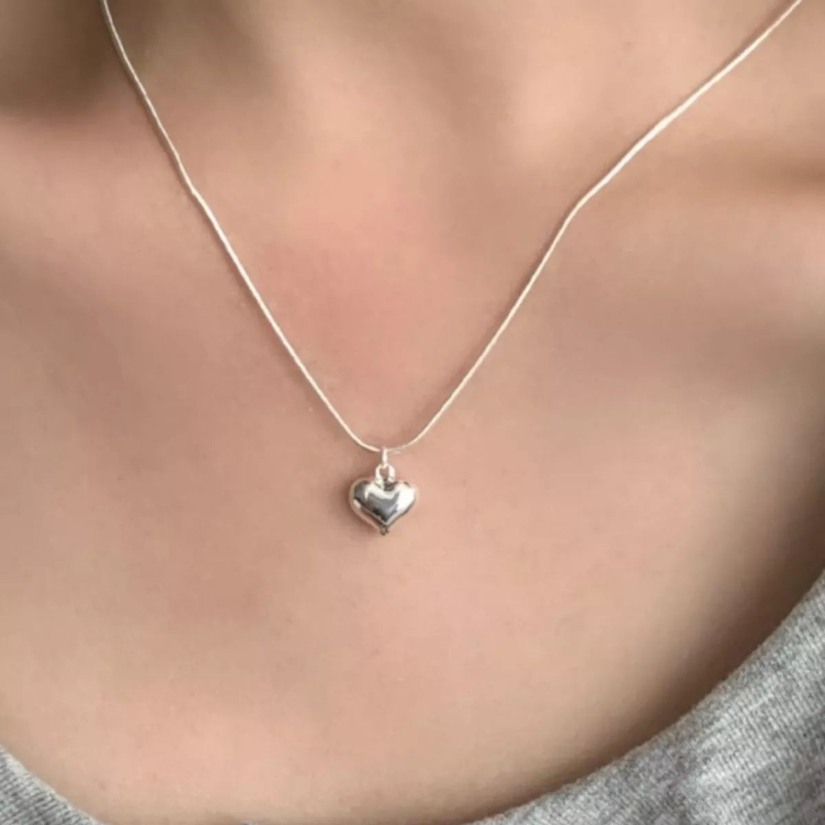 925 Sterling Silver Heart Necklace