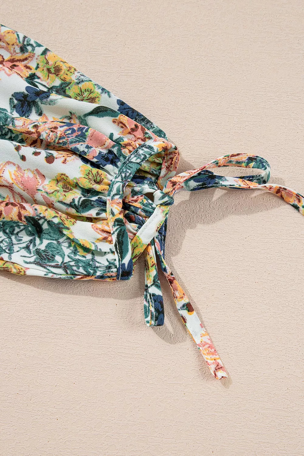Floral Print Ruffle Hem Mini Dress
