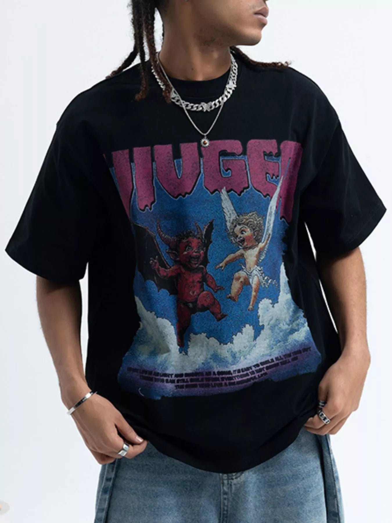 Men's Graphic Round Neck Short Sleeve T-Shirt