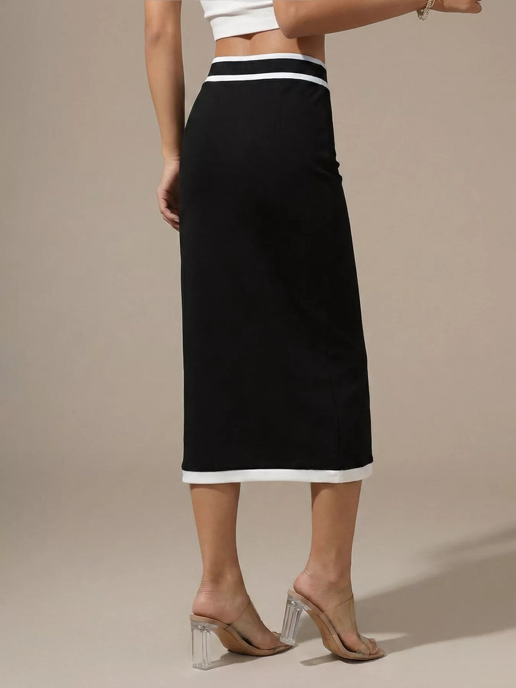 Contrast Trim Skirt