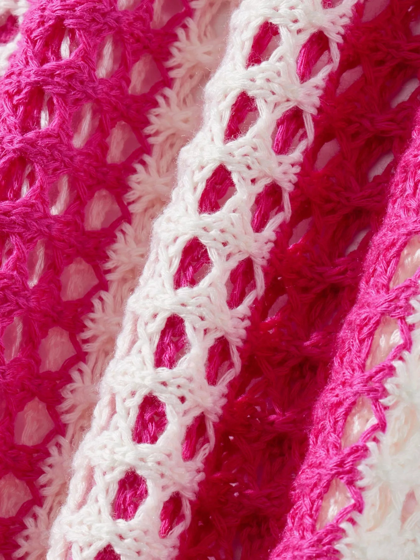 Striped Crochet Knit Shirt and Pants Set