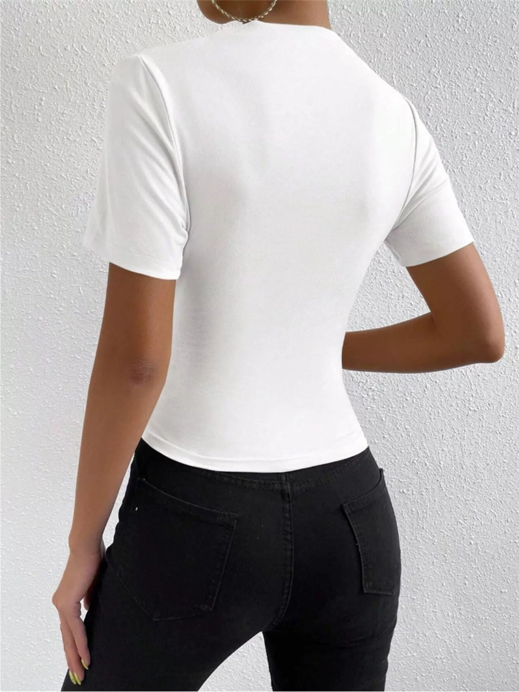 Ruched Short Sleeve T-Shirt