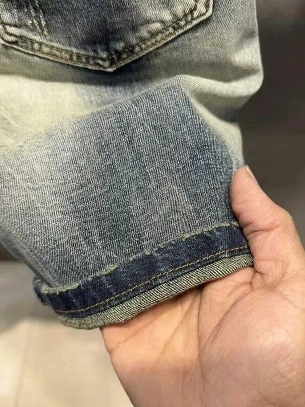 Men's Washed Denim Shorts