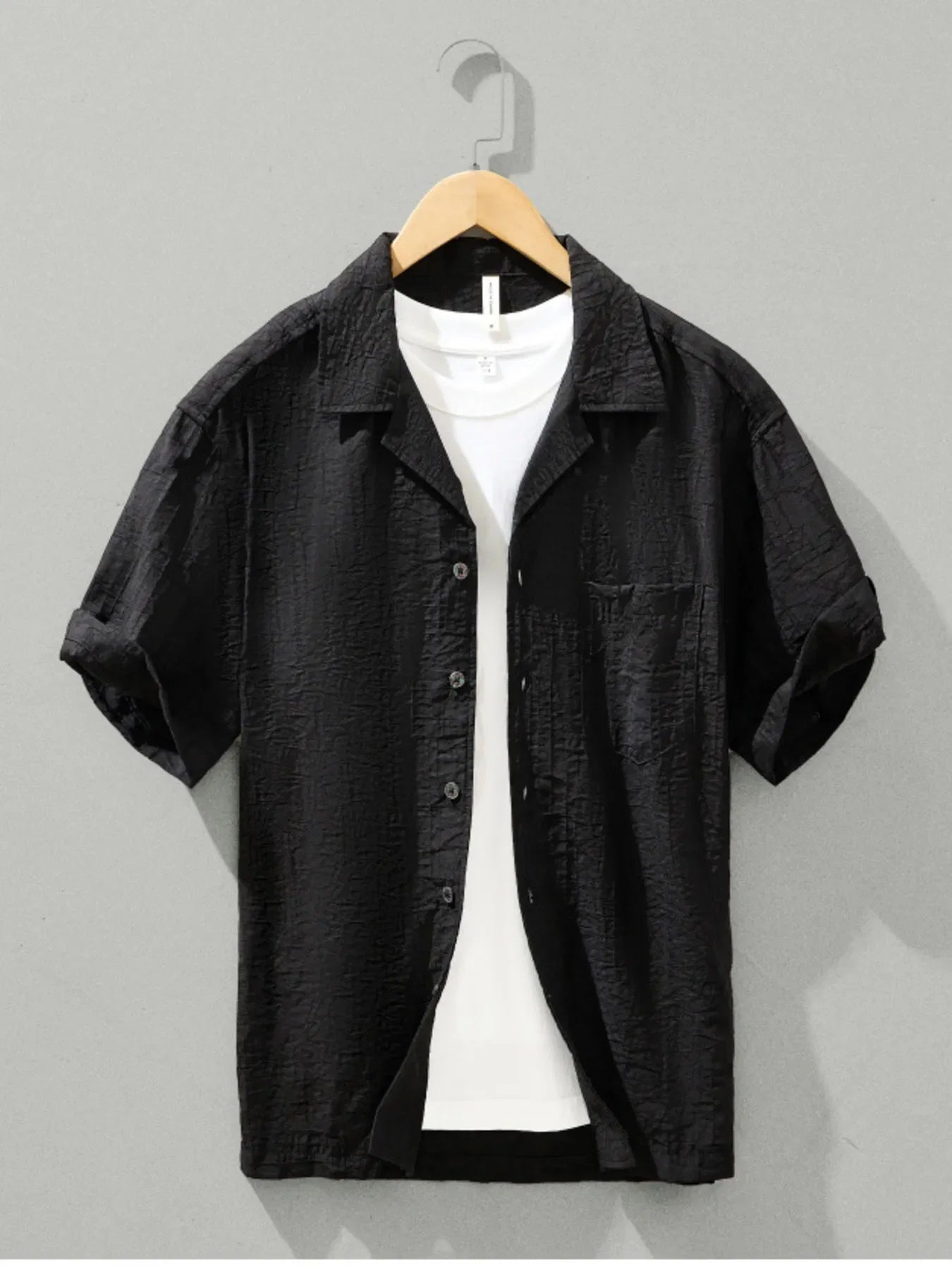 Men's Plus Size Button Up Short Sleeve Shirt