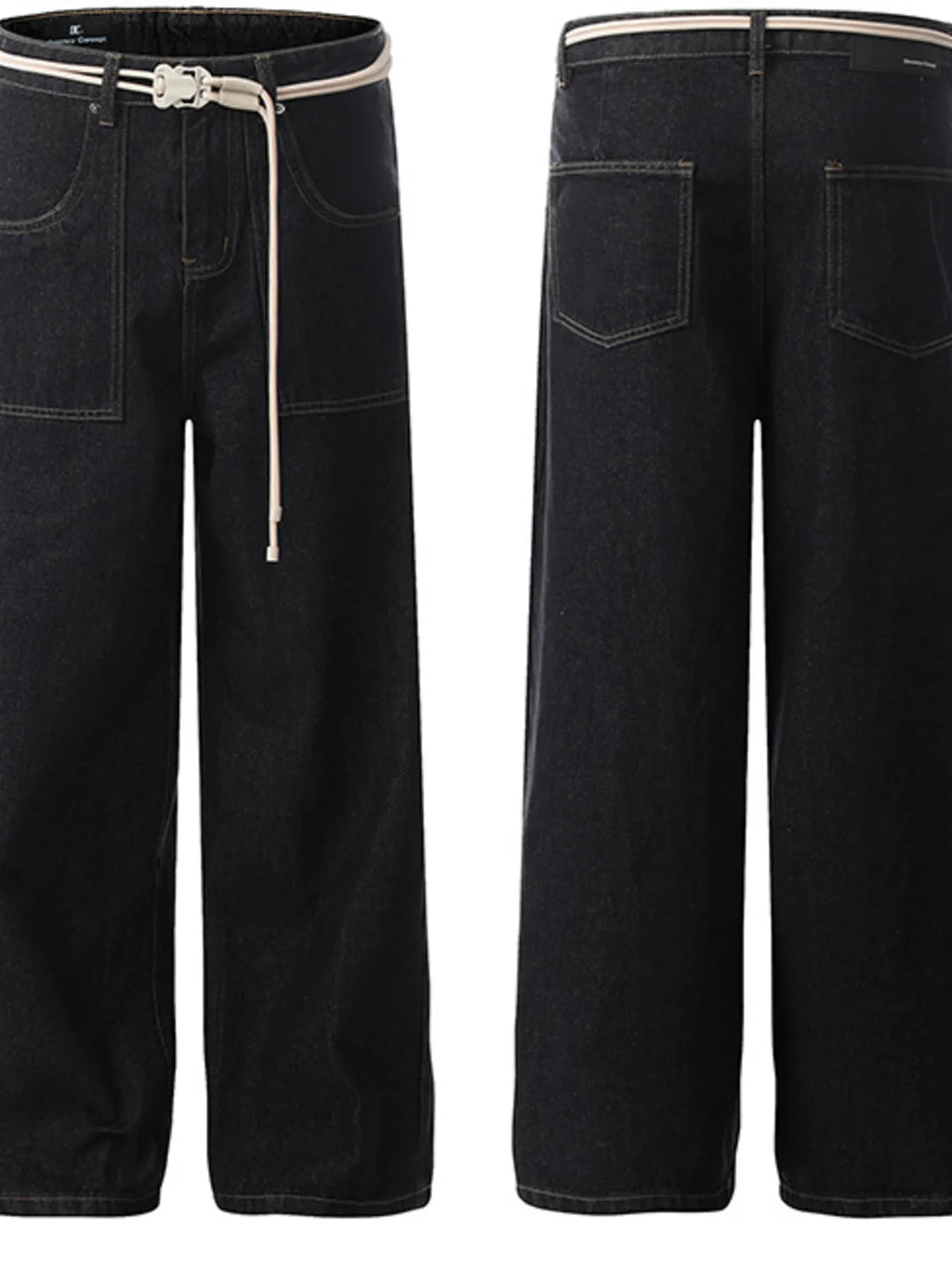 Men's High-Waisted Wide-Leg Jeans