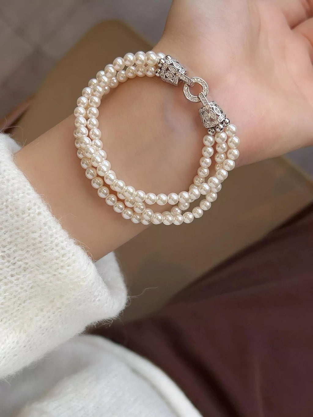 Three Layers Pearl Bracelet