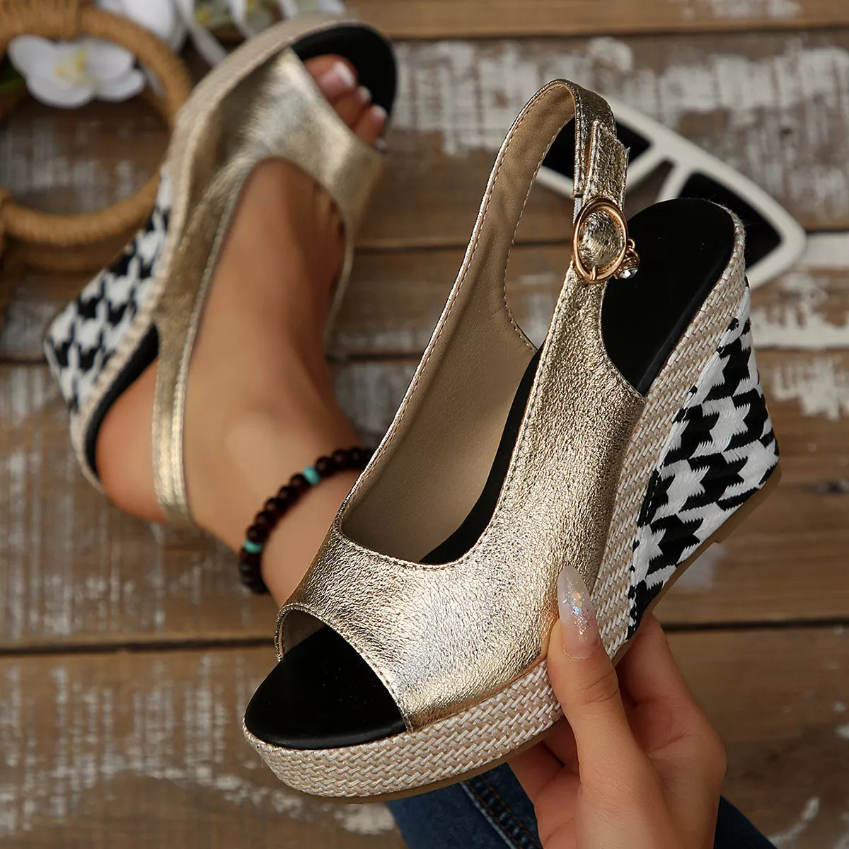 Open Toe Wedge Sandals