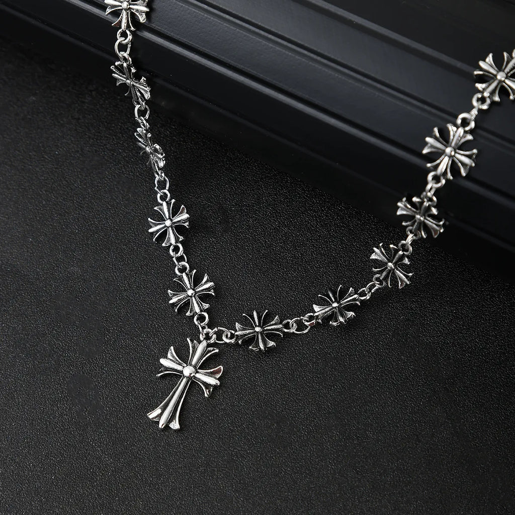 Cross Pendant Alloy Necklace