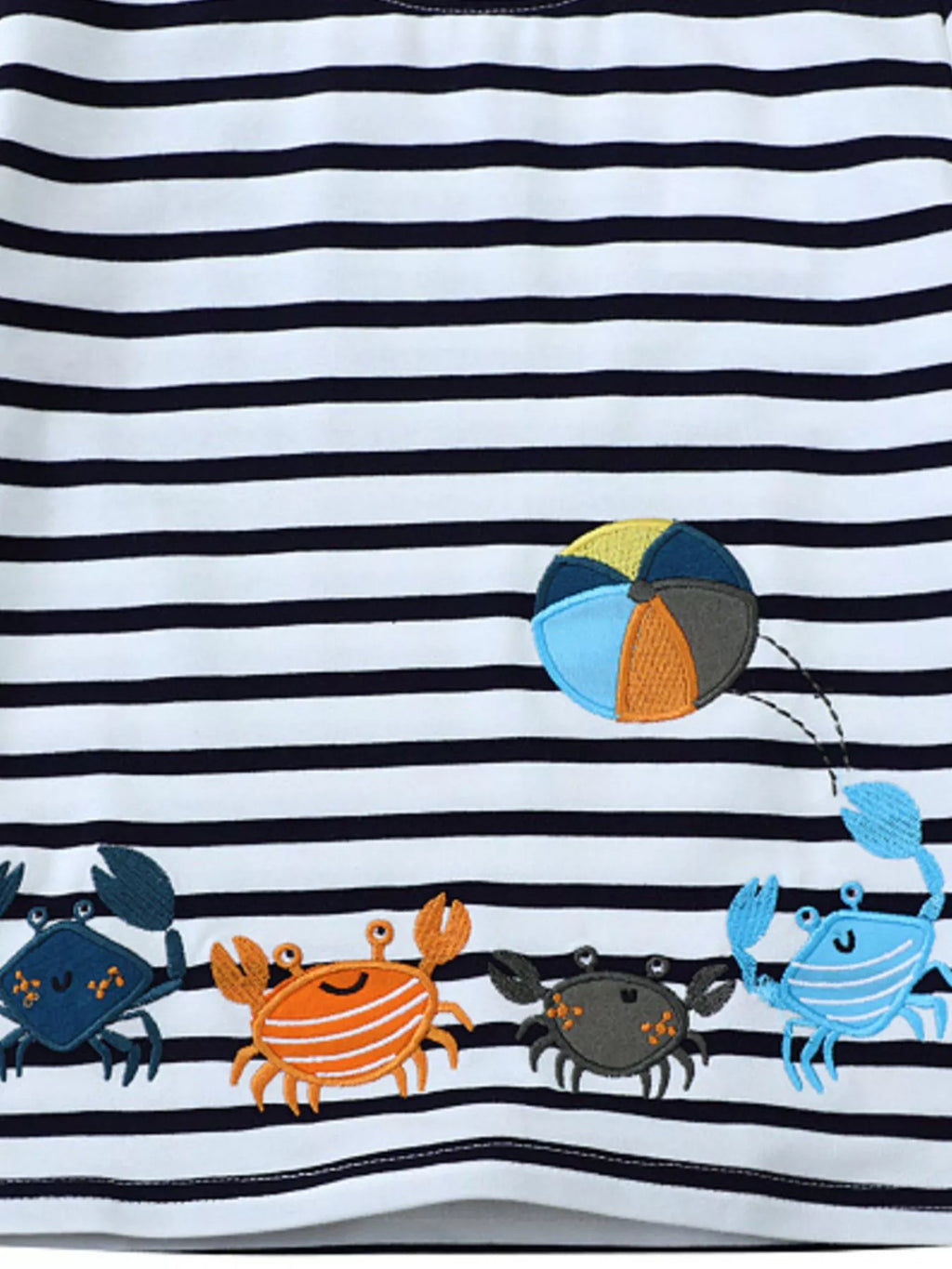 Children's Crab Striped Crew Neck T-Shirt