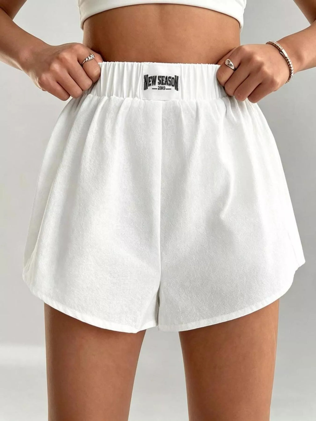 Elastic Waistband Casual Shorts