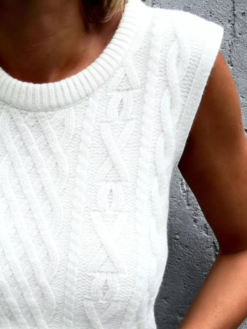 Cable Knit Sweater Vest