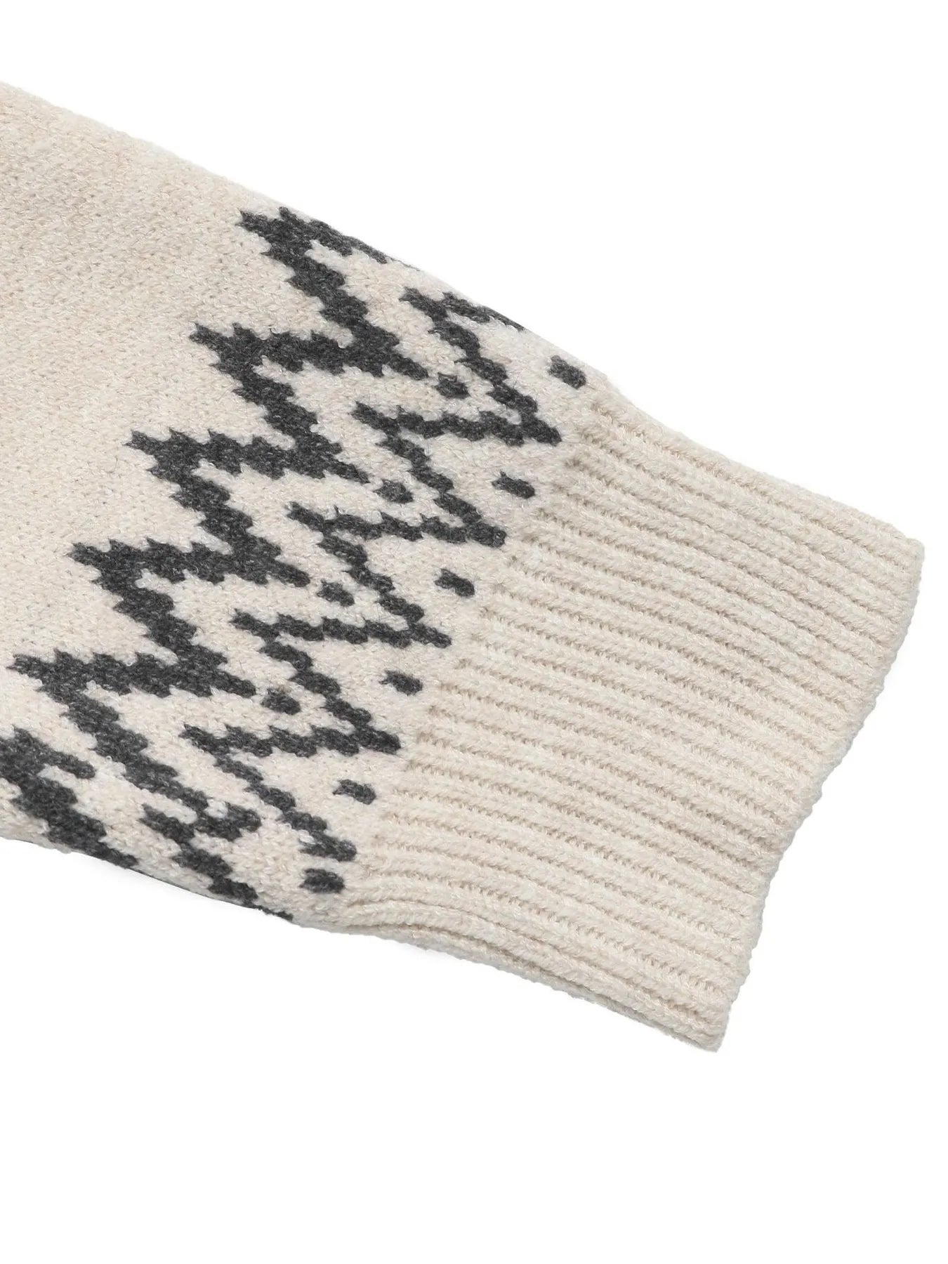 Nordic Fair Isle Pattern Round Neck Sweater