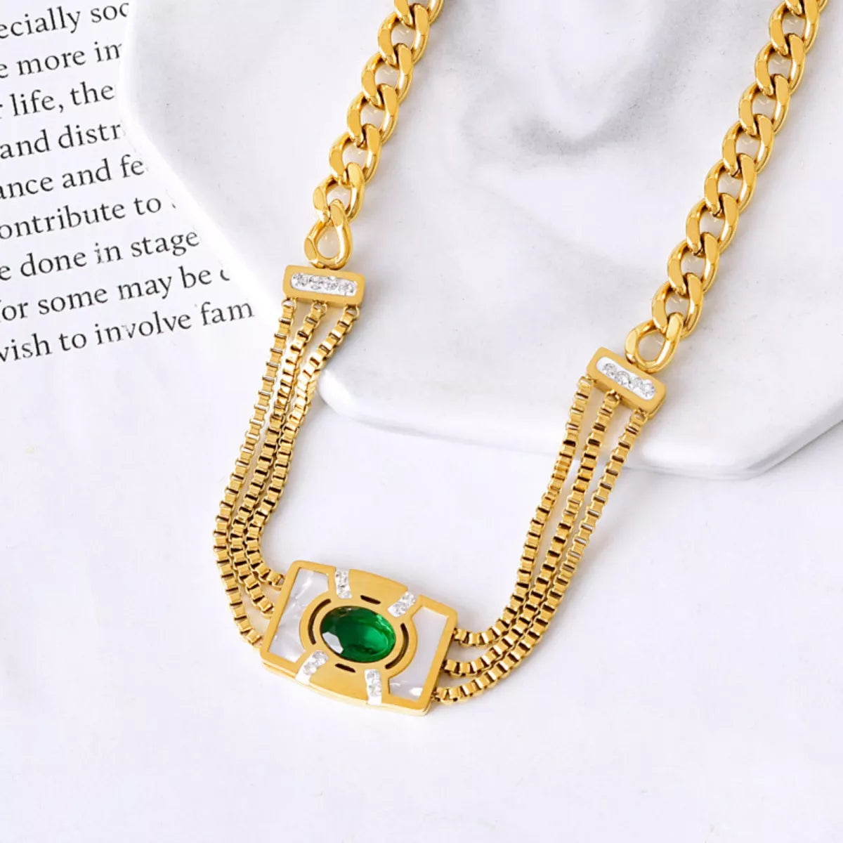 18K Gold-Plated Geometric Necklace