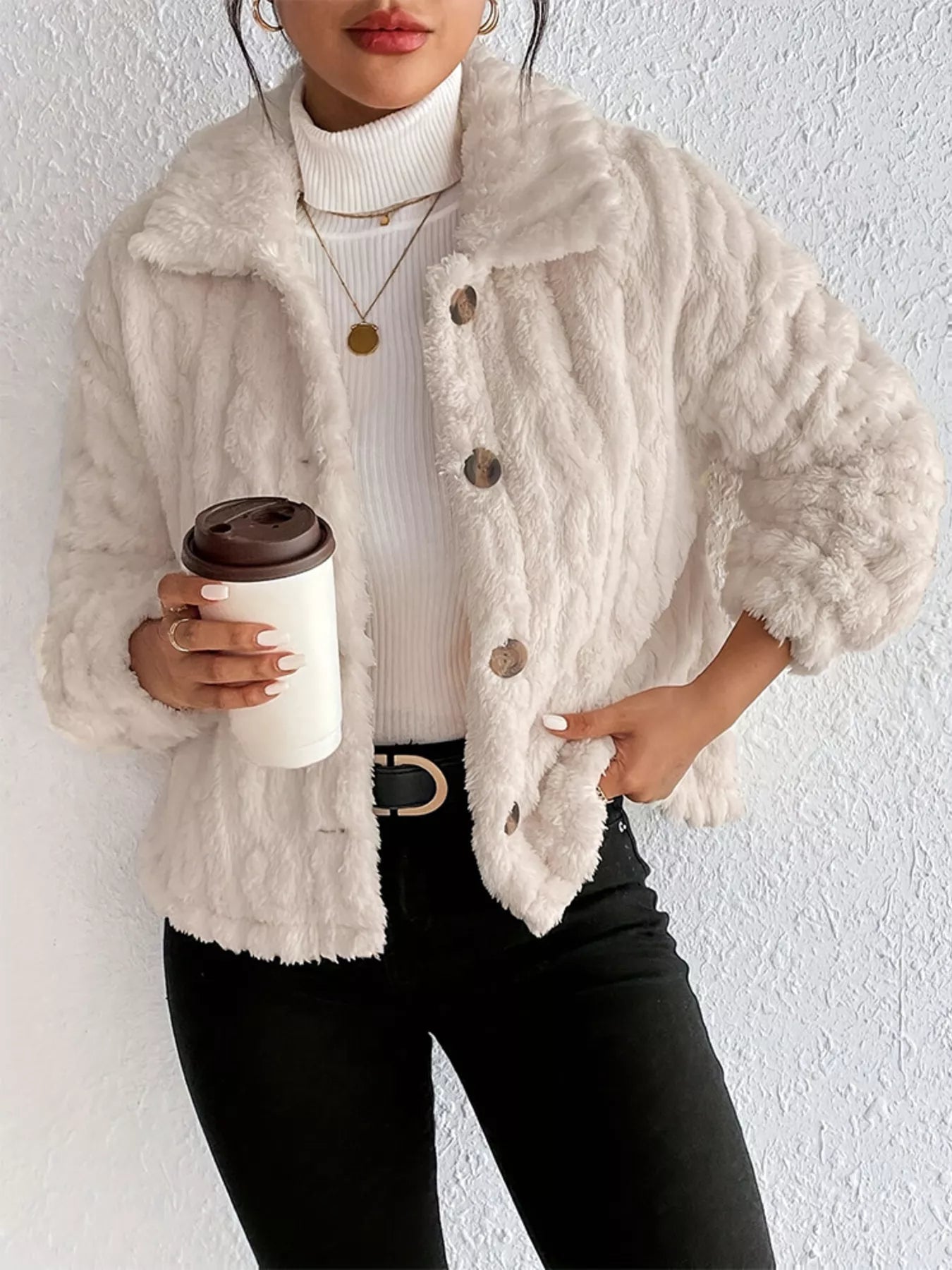 Cozy Fleece Button-Up Outerwear