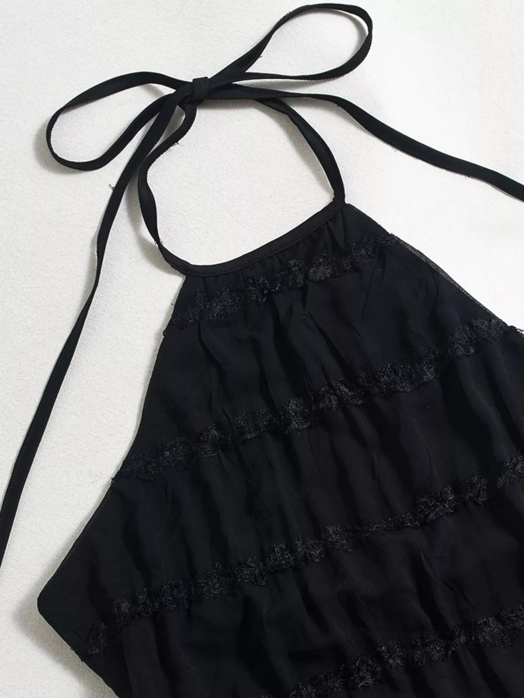 Ruched Halter Neck Maxi Dress