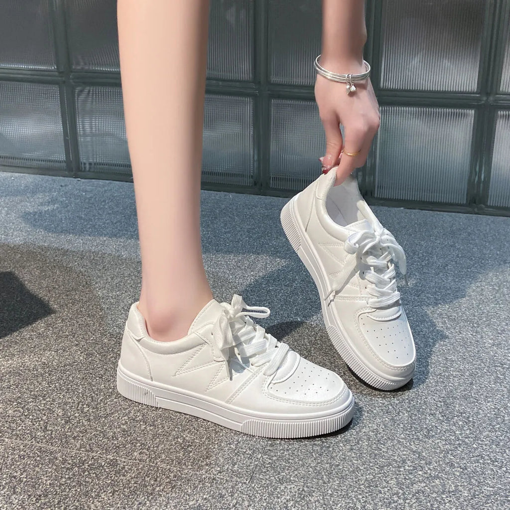 Low-Top Lace-Up Breathable Sneakers