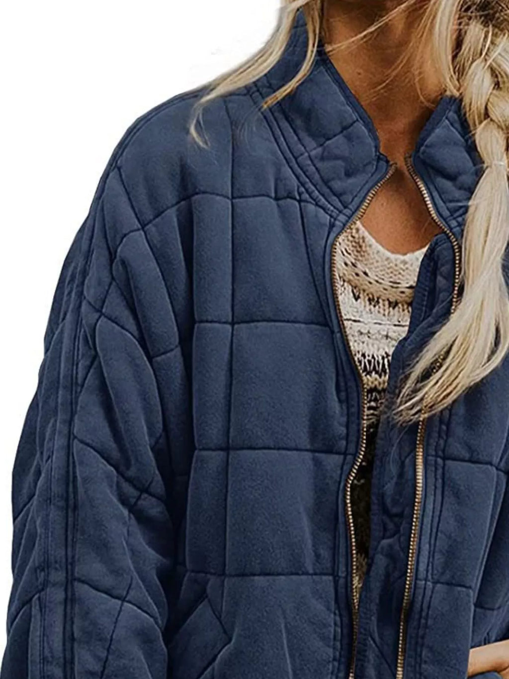 Quilted Zip Up Outerwear