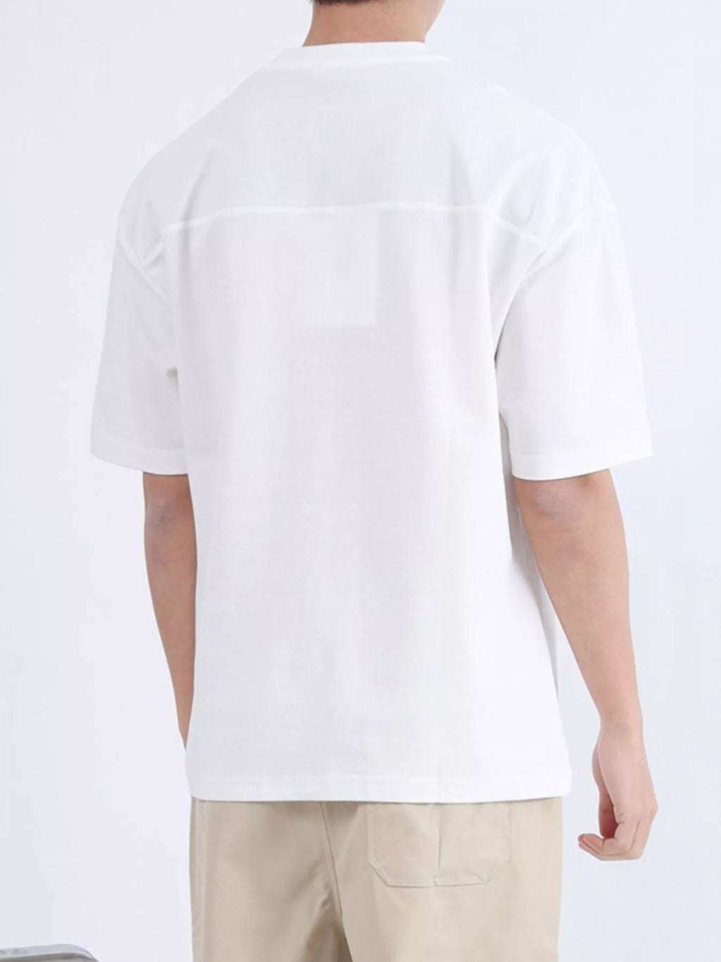 Men's Plus Size Half Sleeve Solid Color Top