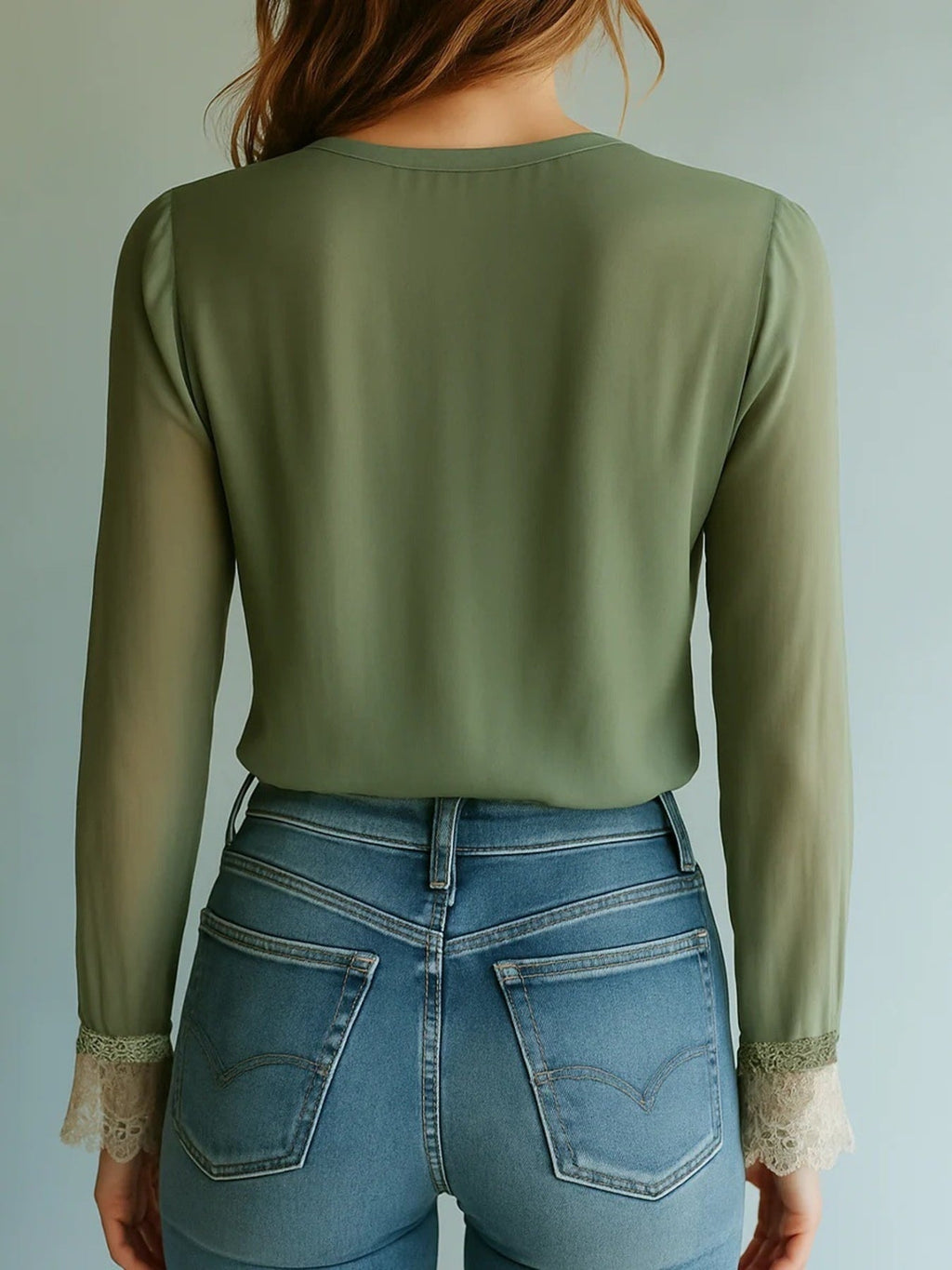 Lace Detail Floral Blouse