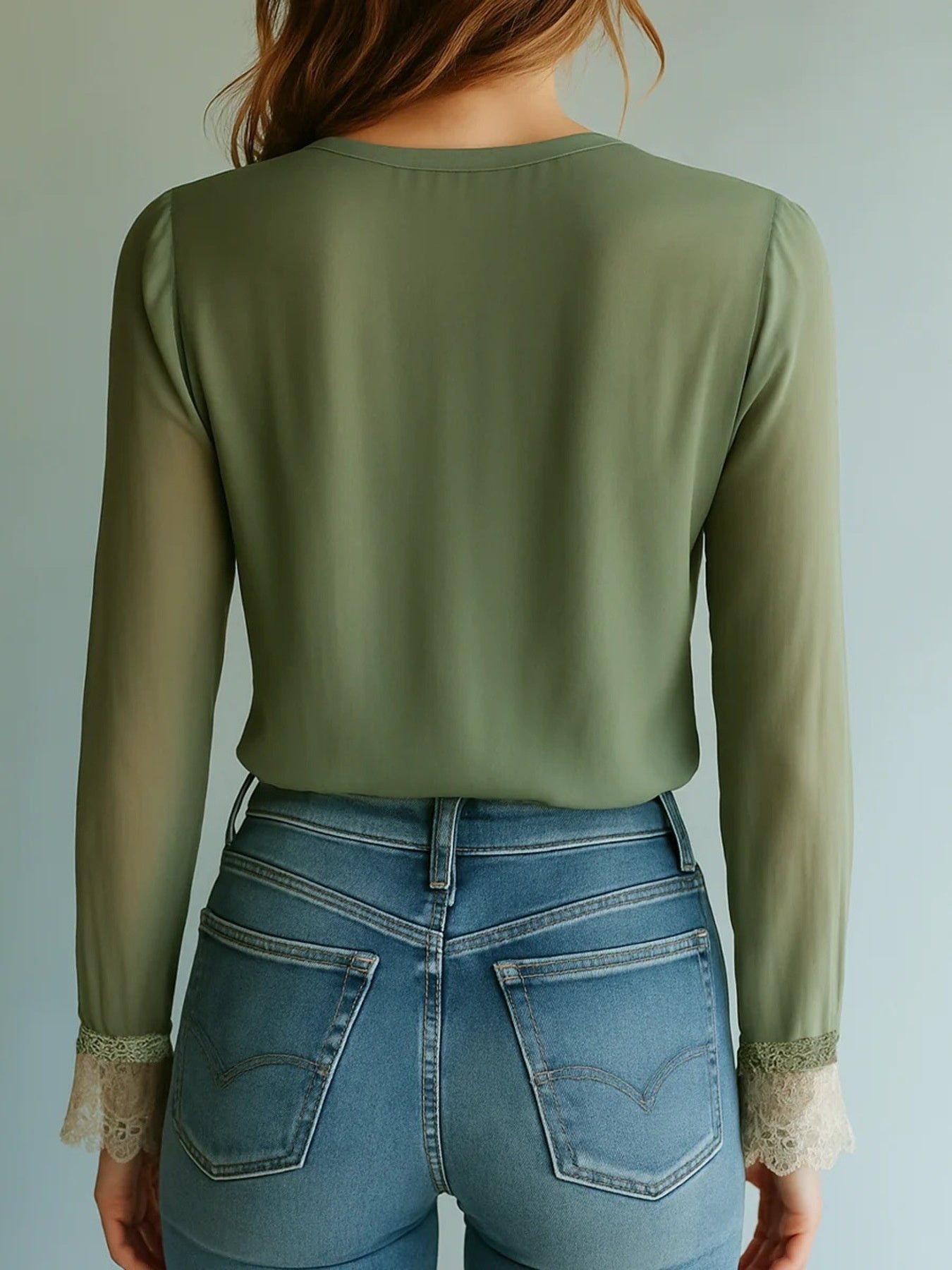 Lace Detail Floral Blouse