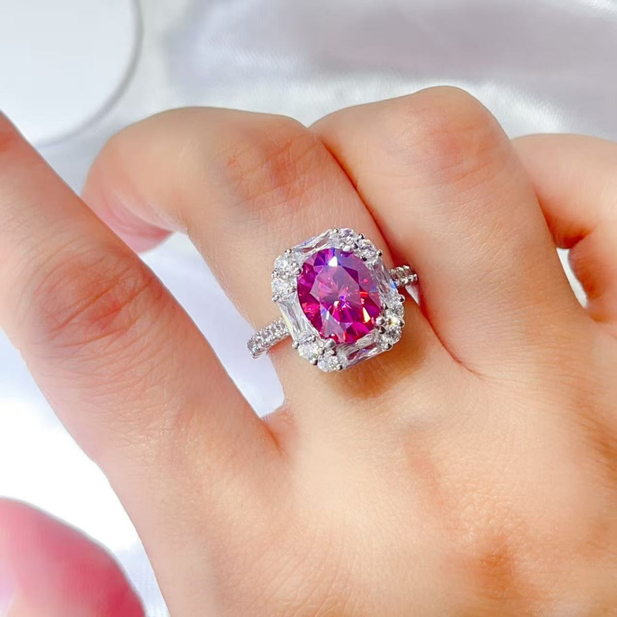 3 Carat Moissanite 925 Sterling Silver Ring