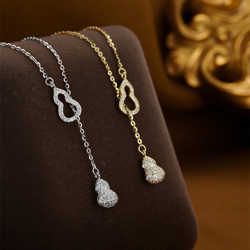 Zircon Gourd Pendant Necklace