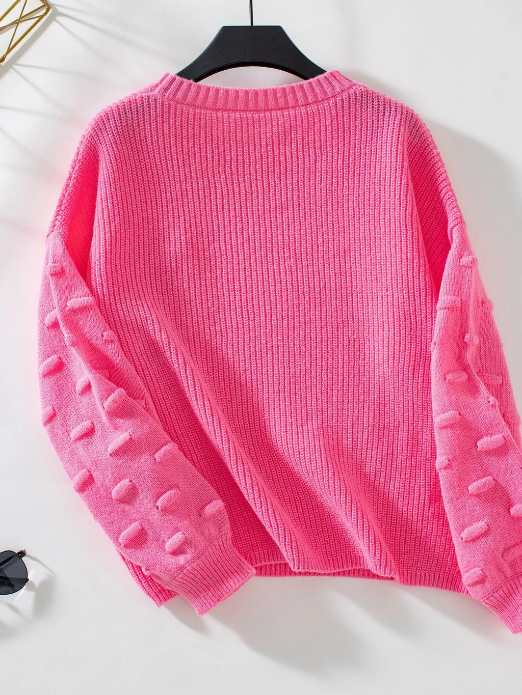 Pocket Detail Round Neck Sweater