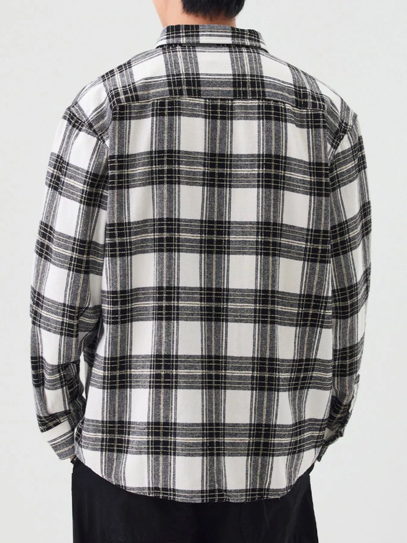 Men's Plus Size Casual Plaid Button Up Shirt