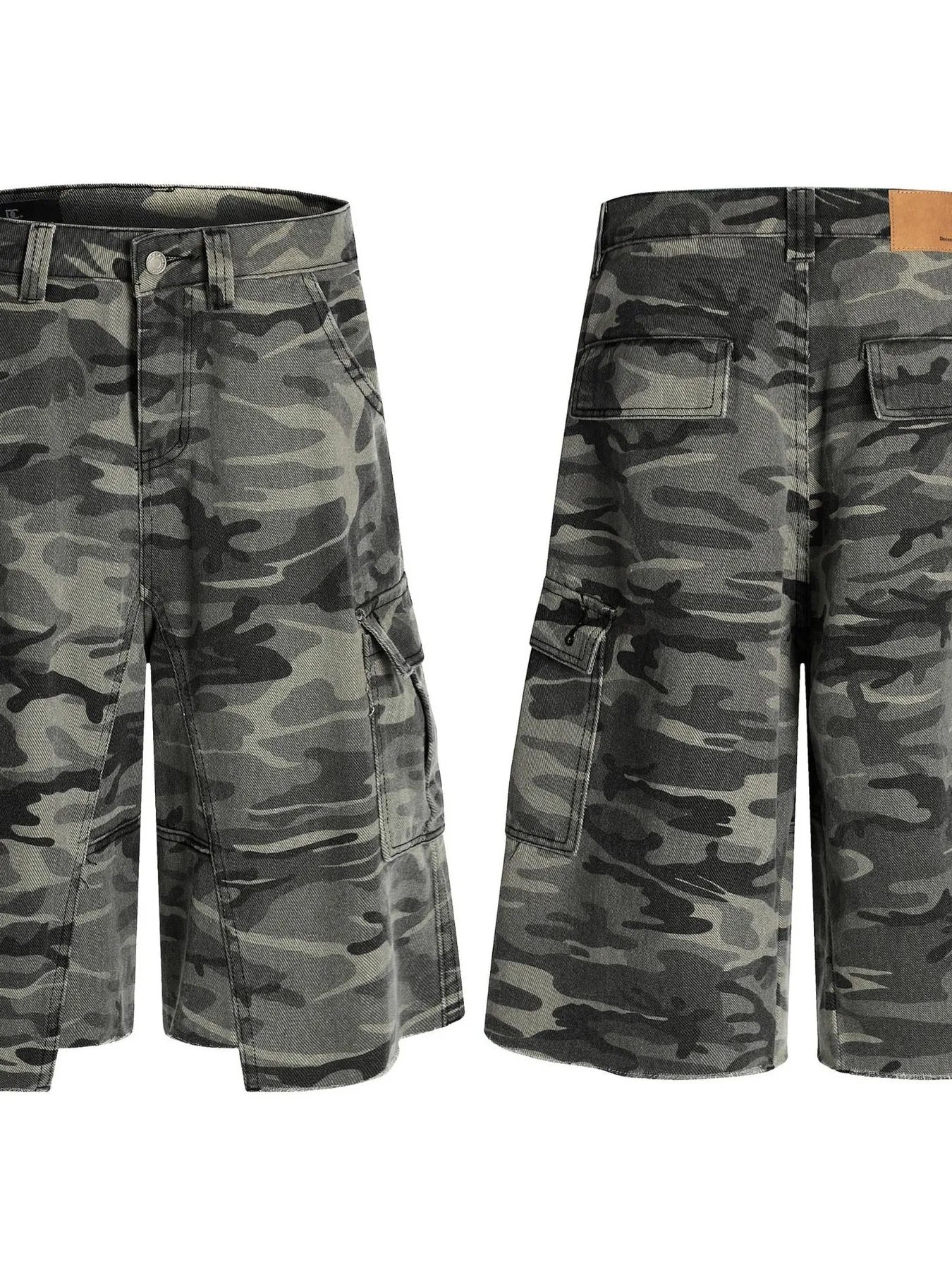 Men's Camouflage Cargo Capri Jeans