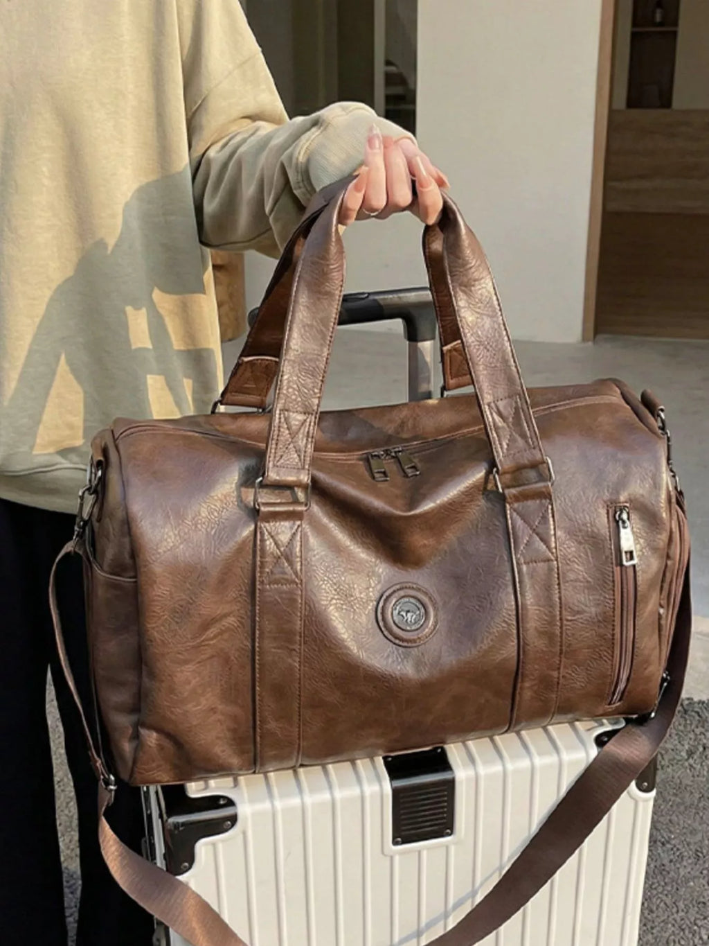 PU Leather Duffel Bag
