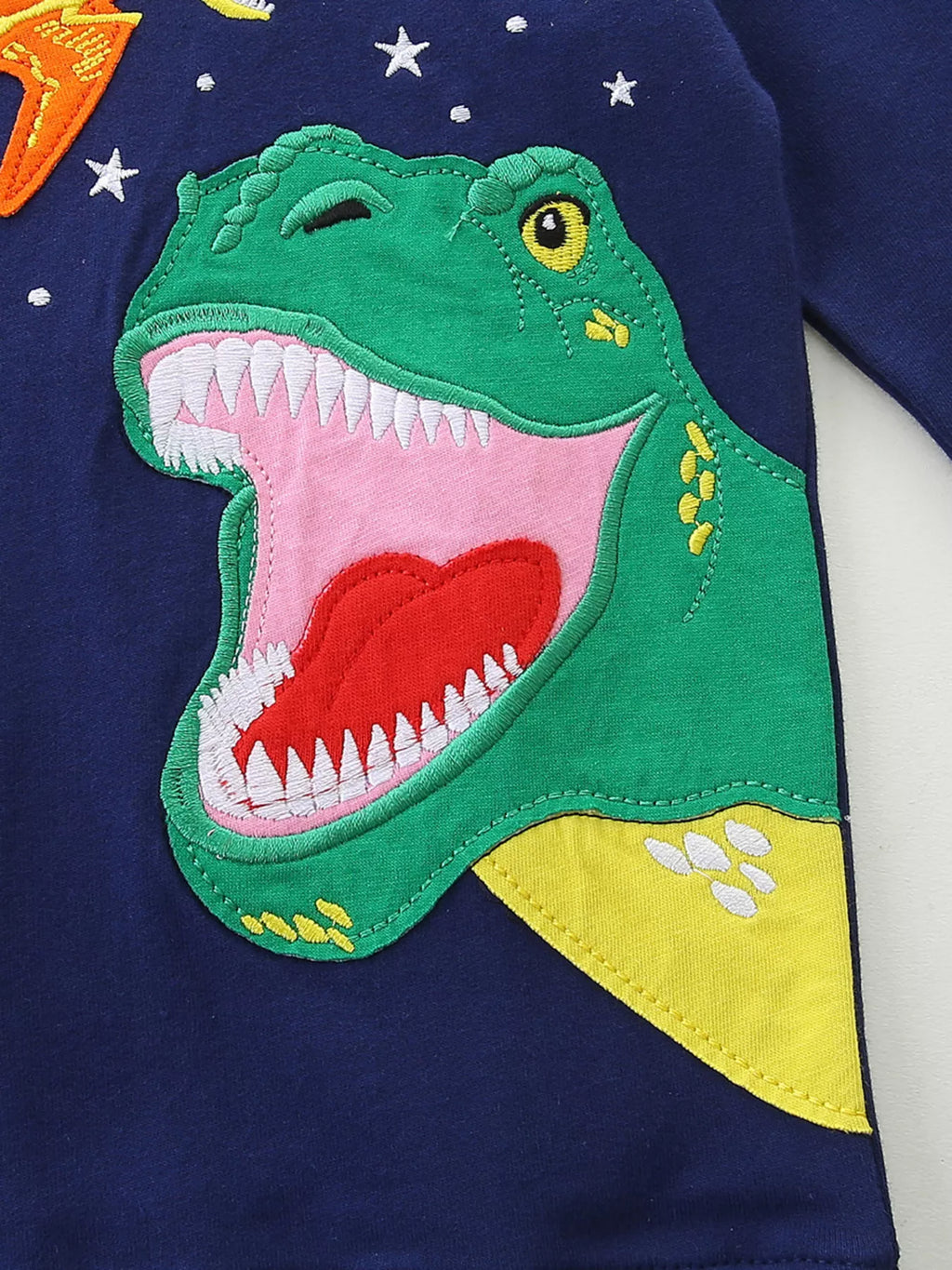 Children's Dinosaur Embroidered Top and Pants Set
